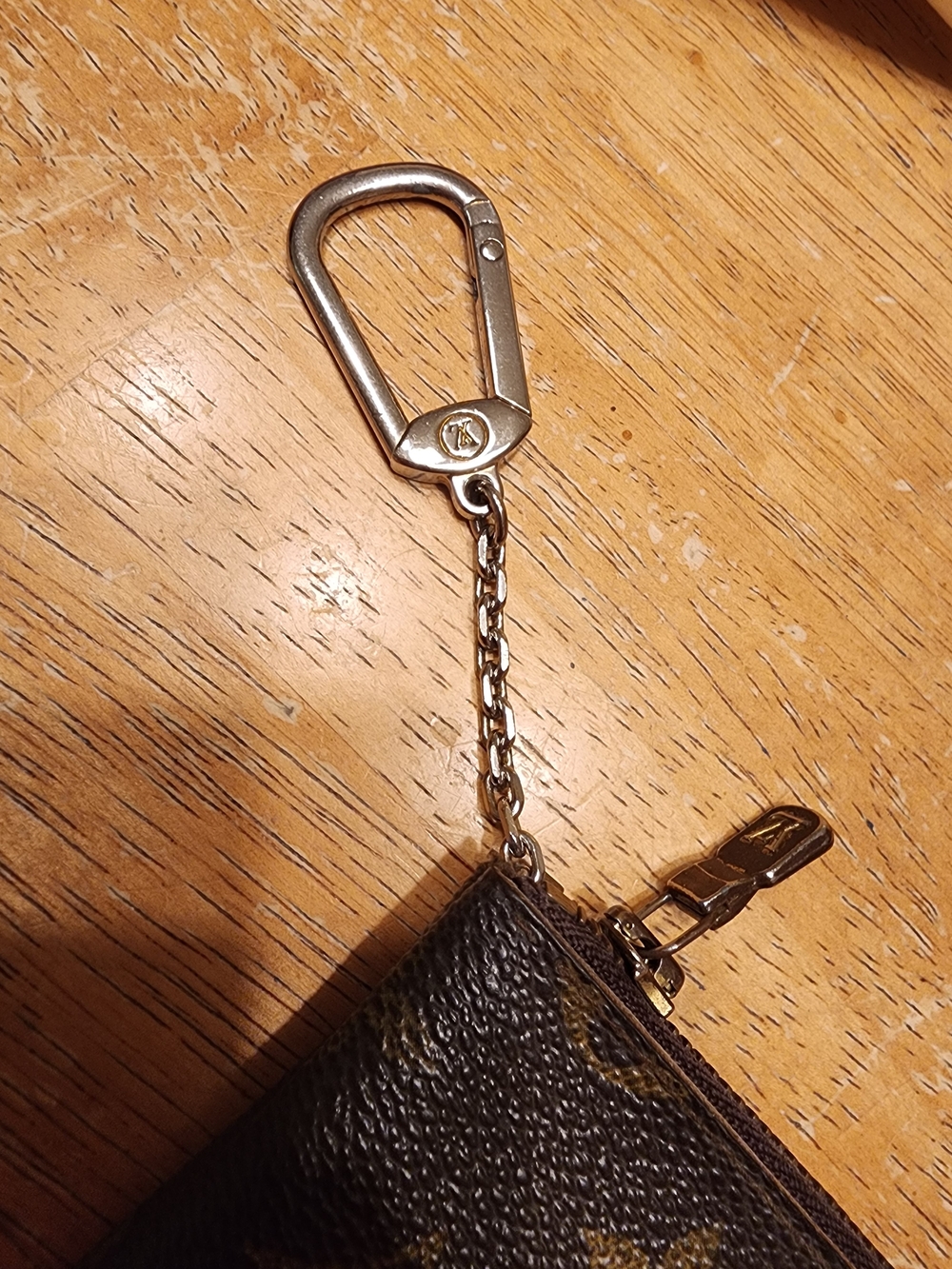 Louis Vuitton Monogram Key Pouch in Brown with Silver-Tone Hardware - Picture 5 of 15